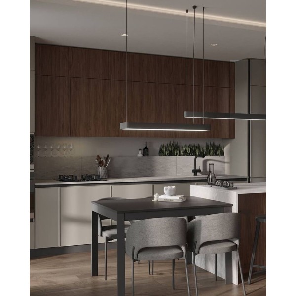 Подвесной светильник, люстра Nowodvorski 7535 Soft LED T8LED 1x16W 3000K 2300Lm IP20 графитовый - фото №3