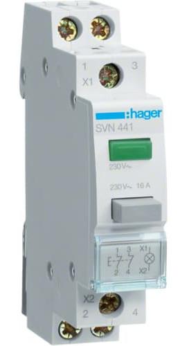 Зеленая кнопка с LED индикатором SVN441 2НЗ