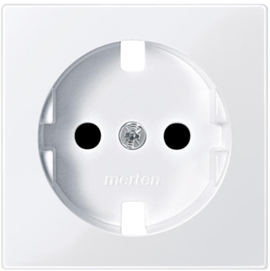 Центральная плата розетки SCHUKO белая Merten, Schneider Electric
