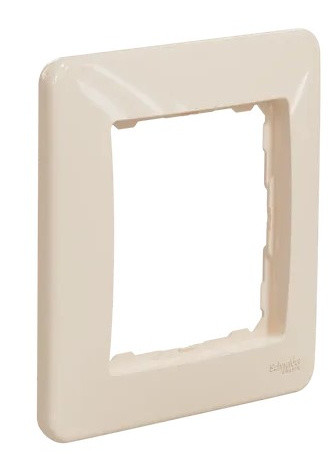 Рамка 1-постовая Schneider Electric Sedna Design бежевая SDD312801 - фото №1