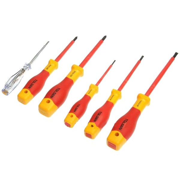 Комплект диэлектрических отверток Tolsen V33506 VDE (6шт) - фото №2