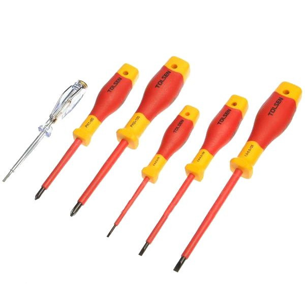 Комплект диэлектрических отверток Tolsen V33506 VDE (6шт) - фото №3