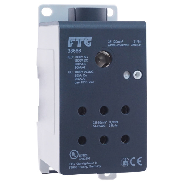 Розподільний блок FTG 1-підлога (1 вхід: 35-120мм² 6 виходів: 2,5-35мм²)