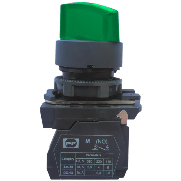 Переключатель Promfactor FP5-AK3365230 2NO зеленый (FP5-AK3365230)