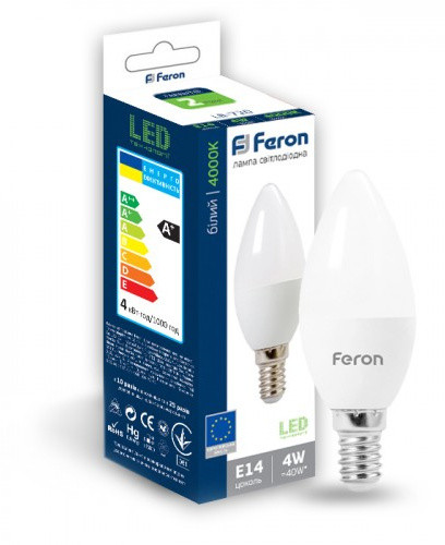 Світлодіодна лампа Feron 4917 LB-720 4Вт 4000К C37 Е14 - фото №1
