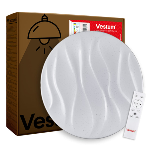 Круглый светильник Vestum DUNE звездное небо 80Вт 495x72мм 3000-6500К с пультом - фото №4