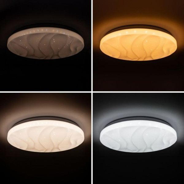 Круглый светильник Vestum DUNE звездное небо 80Вт 495x72мм 3000-6500К с пультом - фото №5