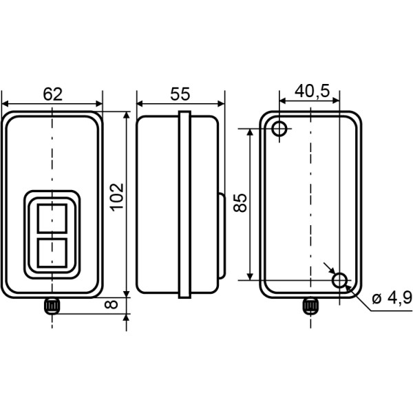 Блок кнопок Аско-Укрем BS-230B (A0140020210) - фото №3