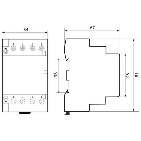 Магнитный пускатель Promfactor MCF3 63A 4NC 230В (MCF36304230) - фото №1