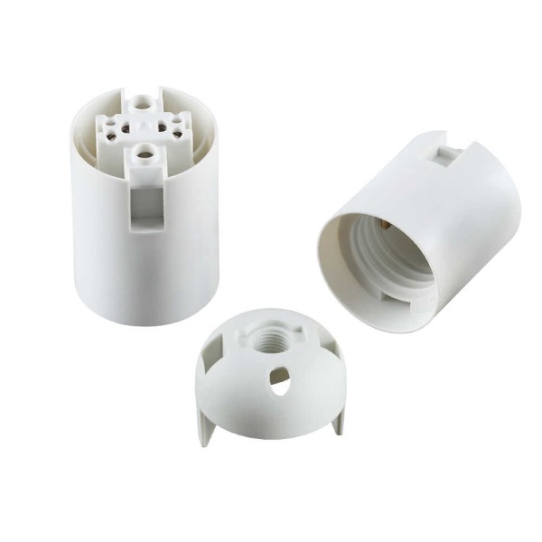 Патрон Е27 пластик VL258 белый Violux ( 950005 ) - фото №1