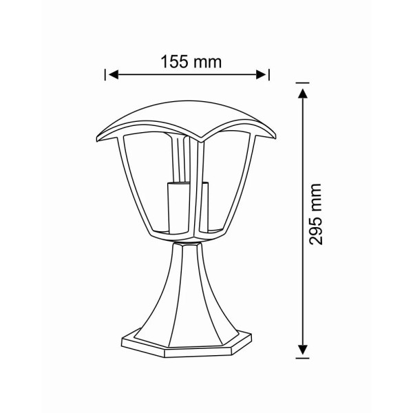 Вуличний світильник Goldlux 311894 Igma E27 1x12W IP44 чорний - фото №4