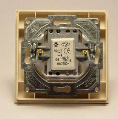 Перемикач прохідний з підсвічуванням Gunsan Eqona крем - фото №2