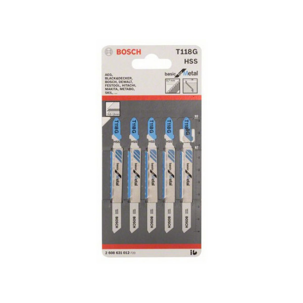 Лобзиковые пилки Bosch T118A (5шт)