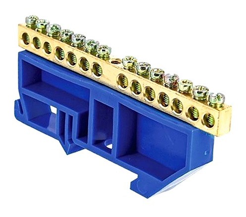 Изолированная шина TNSy «N» ШЛИ6х9-14 на DIN-рейку синяя (TNSy5500185)