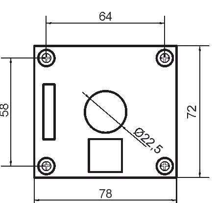 Одноместный пост управления Promfactor FP5-BOX1W2 с кнопкой "O" (Stop) - фото №2