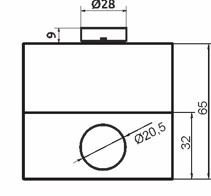 Одноместный пост управления Promfactor FP5-BOX1W2 с кнопкой "O" (Stop) - фото №3