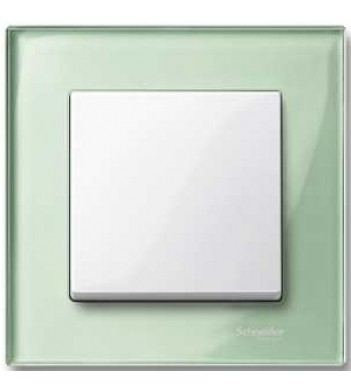 Рамка одинарная M-ELEGANCE glass зеленый Merten, MTN404104 - фото №1