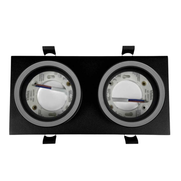 Світильник точковий Violux TORONTO-2L GX53 IP20 чорний ( 132103 ) - фото №1