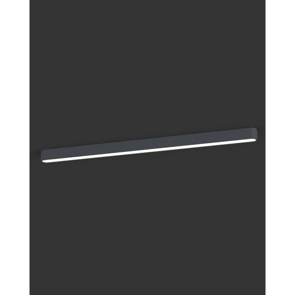 Потолочный светильник Nowodvorski 7524 Soft LED T8LED 1x22W 3000K 3200Lm IP20 графитовый - фото №1