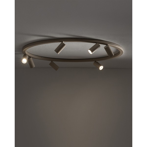 Люстра Nowodvorski 11948 Fourty Round GU10 R35 7x10W IP20 бежева - фото №1