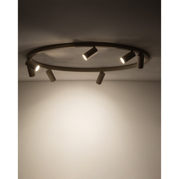 Люстра Nowodvorski 11948 Fourty Round GU10 R35 7x10W IP20 бежева - фото №2