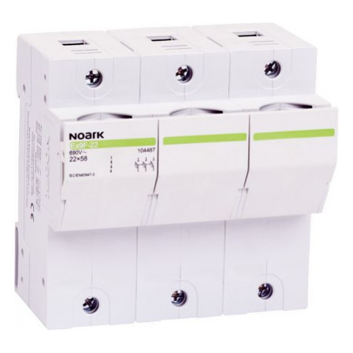 Держатель-разъединитель предохранителей NOARK Ex9F-22 3P 100A 22x58мм (104487)