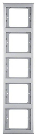 Пятиместная вертикальная рамка Berker K.5 13537004 (нержавеющая сталь)