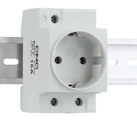 Розетка на DIN-рейку CNC TMS-5 L+N+PE 16A (Б00038795) - фото №1