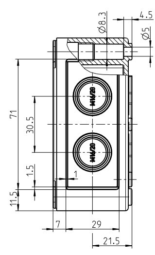 Вологозахищена клемна коробка Spelsberg RKK 4/05-5х4² (sp60540401) IP66 з клемником - фото №9