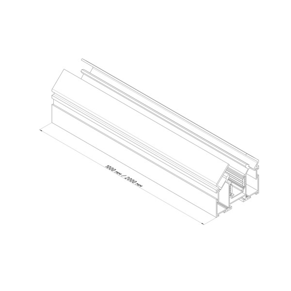 Магнитный трековый шинопровод Oledim 7771009 OL31 2м 48V для натяжного потолка (гарпун) - фото №3