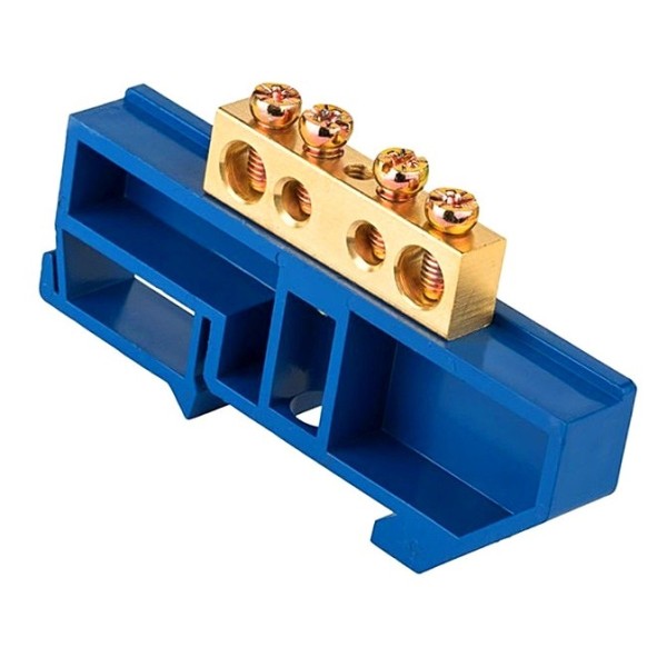 Ізольована шина TNSy «N» ШЛІ8х12-4 на DIN-рейку синя (TNSy5500190)