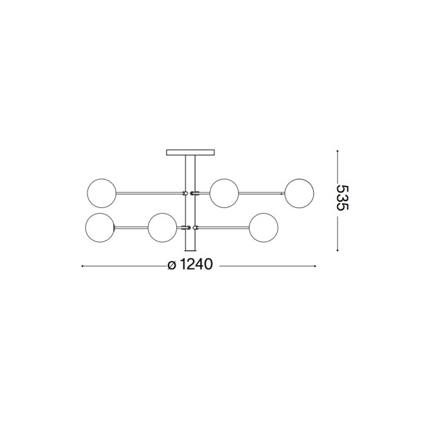Люстра Ideal Lux 273693 Cosmopolitan G9 10x15W IP20 чорна - фото №2