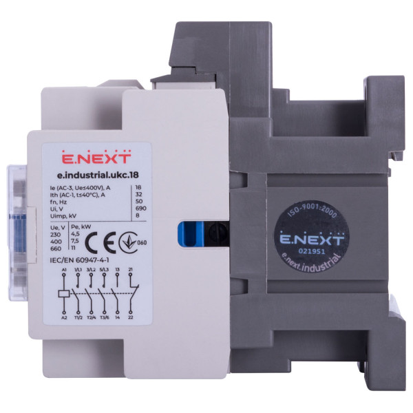 Контактор E.Next e.industrial.ukc.18.42 18A 42В 1NO+1NC (i.0090075) - фото №5