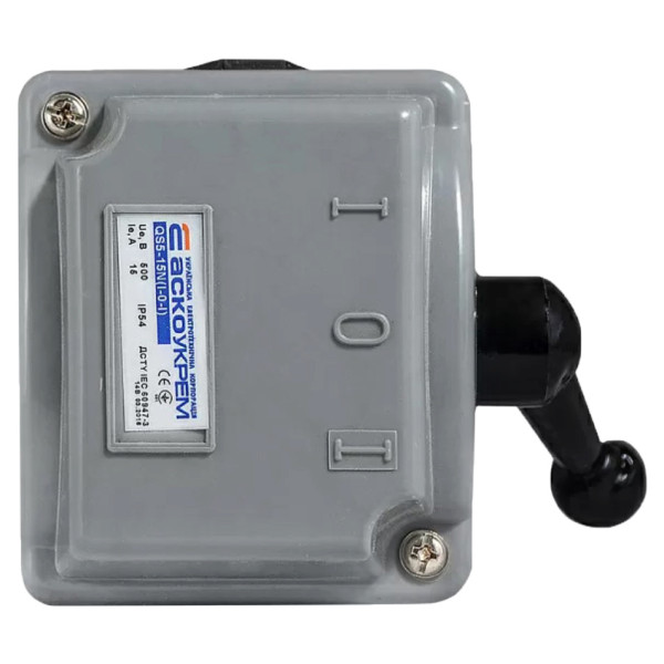 Рубильник Аско-Укрем QS5-15N A0100010002 1-0-1 на 15А - фото №1