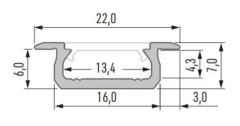 Профиль для светодиодной ленты Lumines Z алюминий - фото №1