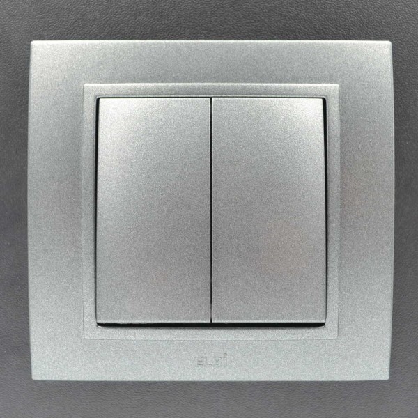 Выключатель ELBI ZENA Silverline черный металлик 2кл без рамки ( 609-011100-202 ) - фото №7