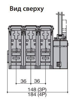 Разъединитель нагрузки ETI 004661801 под предохранители FLBS 160 3P («1-0» NH00 160A) - фото №2