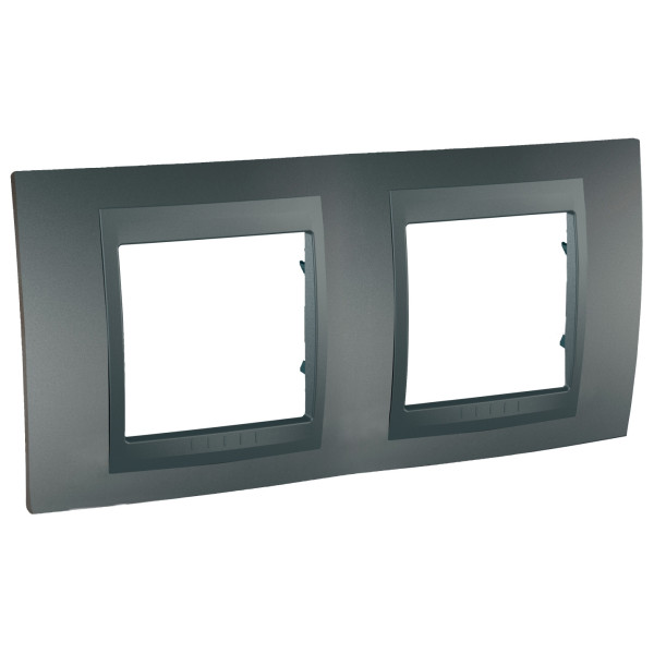 Двомісна рамка Schneider Electric Unica Top MGU6.004.12 (графіт)