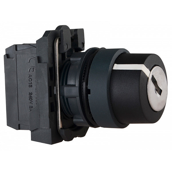 Кнопка поворотная 2-позиционная Аско-Укрем TB5-AG21 (0-I) с ключом (A0140010153) - фото №3