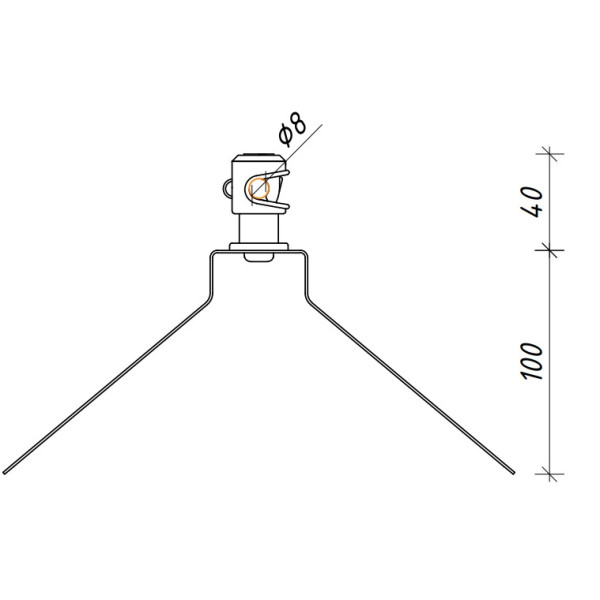 Тримач на кутовий гребінь даху Leo Lightman з тримачем Clip Ni/Pa (306013) - фото №1