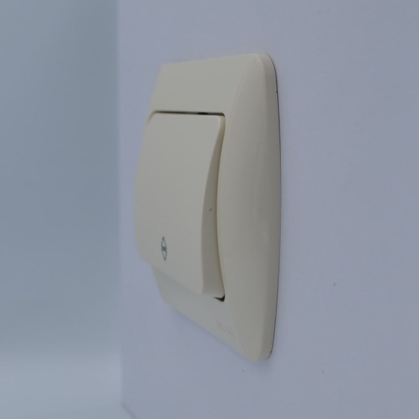 Выключатель ELBI ZIRVE Fixline кремовый 1кл проходной (501-010301-209) - фото №1