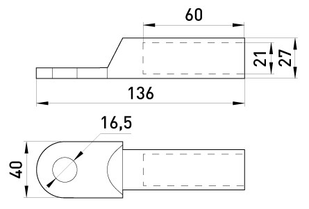 Медный кабельный наконечник E.Next e.end.stand.dt.240 (s039011) - фото №1