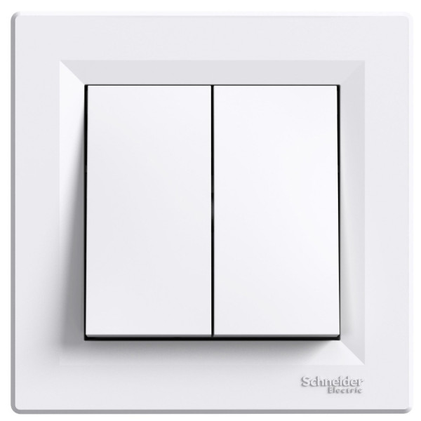 Вимикач 2-кл. білий Asforа, EPH0300121