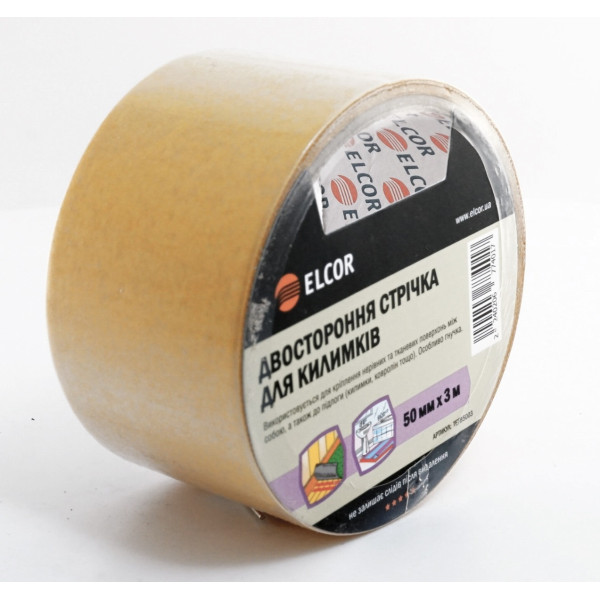 Двостороння стрічка Elcor 40206774 TEFB5003 на тканинній основі 50мм (3м) - фото №1