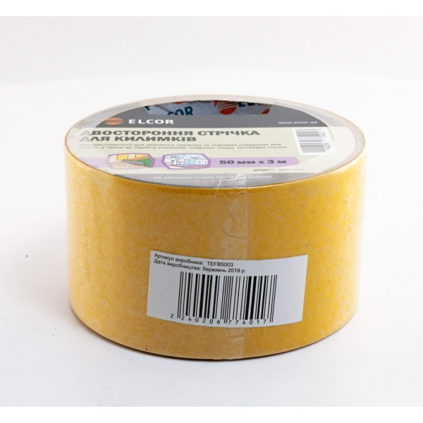 Двостороння стрічка Elcor 40206774 TEFB5003 на тканинній основі 50мм (3м) - фото №4
