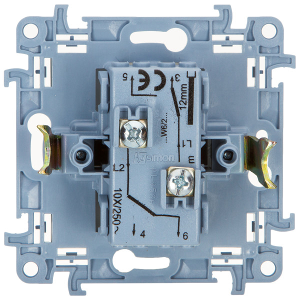 Вимикач прохідний двоклавішний Simon 10 кремовий - фото №2