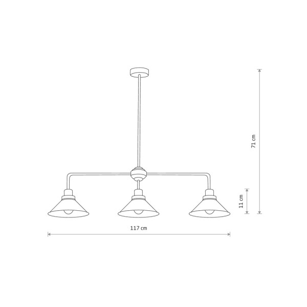 Подвесной светильник, люстра Nowodvorski 9150 Craft E27 3x25W IP20 черный - фото №2