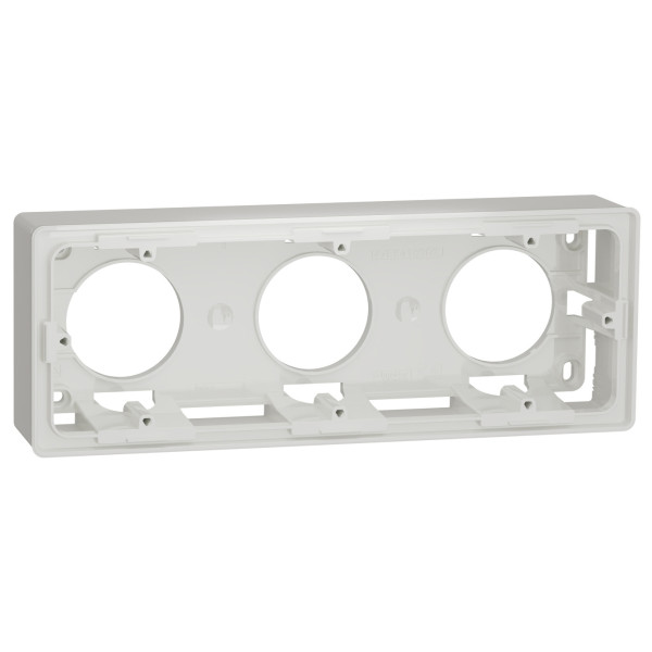 Трипостова коробка Schneider Electric NU800618 для відкритої установки (біла) - фото №1