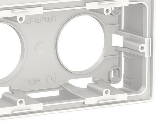 Трипостова коробка Schneider Electric NU800618 для відкритої установки (біла) - фото №3