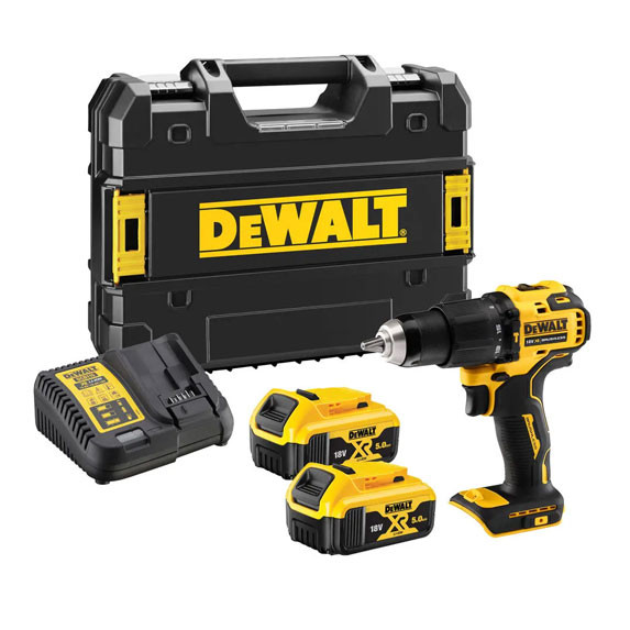 Ударная дрель-шуруповерт бесщеточная DeWALT DCD709P2T XR Li-Ion 18В 5Ач 65Нм 450-1650 об/мин патрон 13мм - фото №2